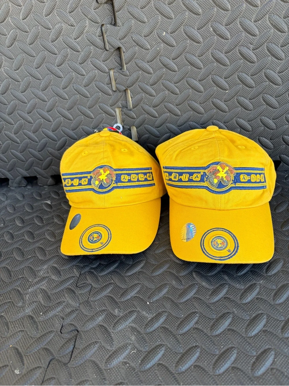 América  Aguilas Yellow Cotton Baseball Cap with Team Crest Unixes